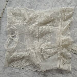 Lace backless top